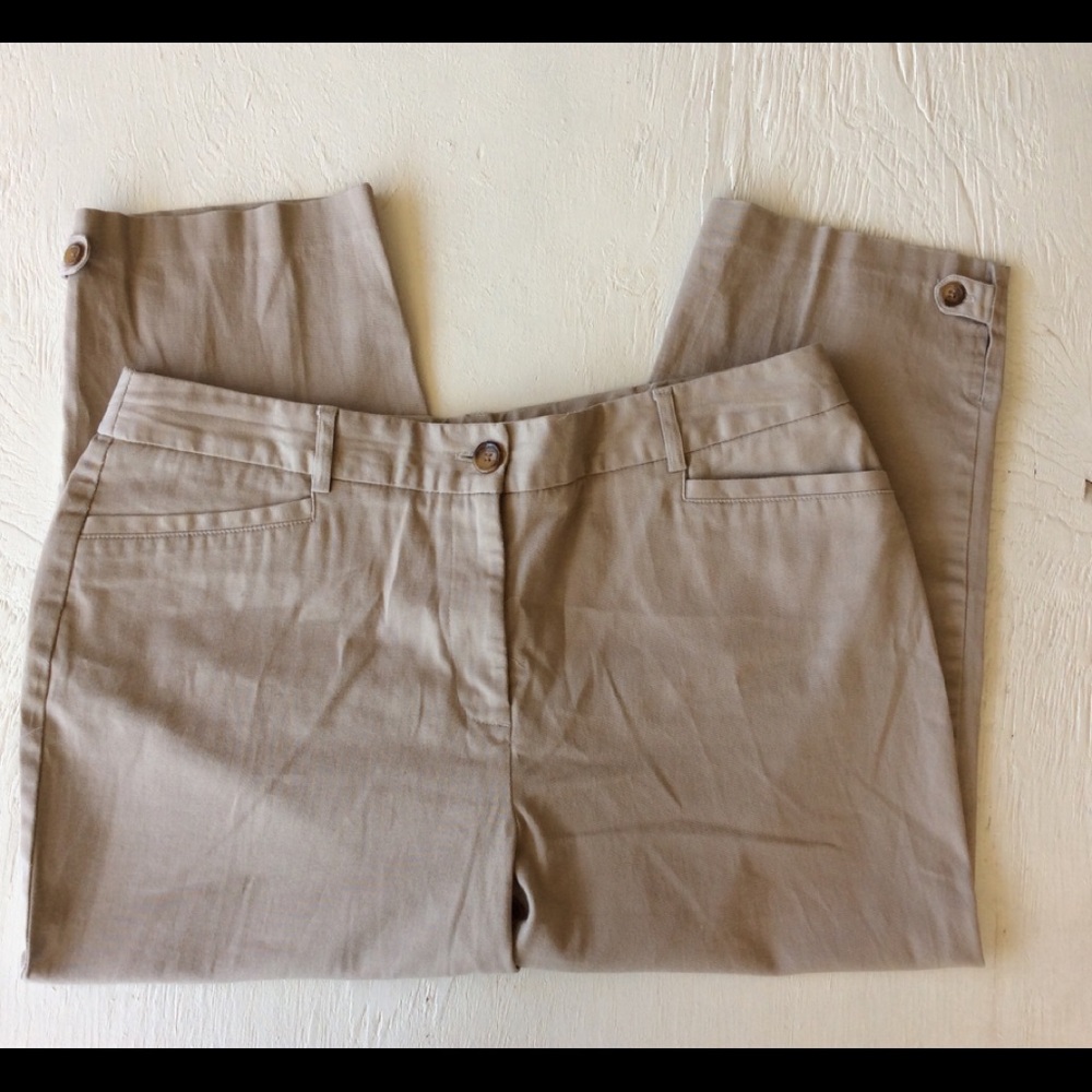 Laura Scott Twill Crop Pants size 16